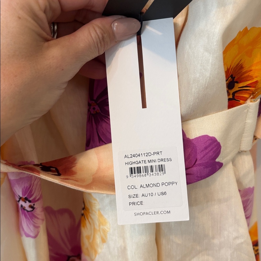 Acler Highgate Floral Puff Sleeve Dress Sz 6 NWT - Picture 11 of 11